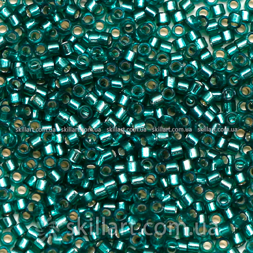 Бисер DB-607 Miyuki Delica Beads 11/0 (блестящий, темно-зелено-бирюзовый)